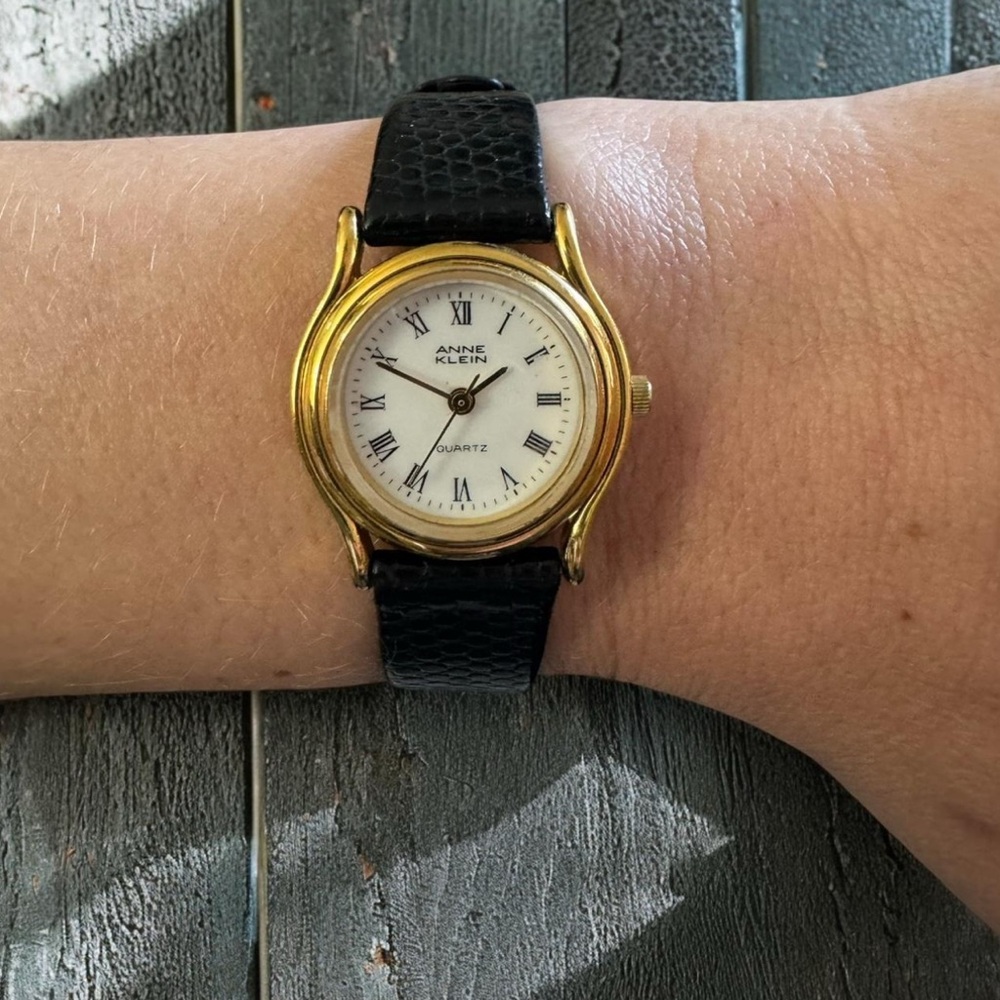 Anne Klein Gold and Black Watch